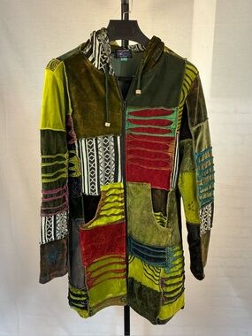 Wicked Dragon Verity Velvet Patchwork Jacket L/XL